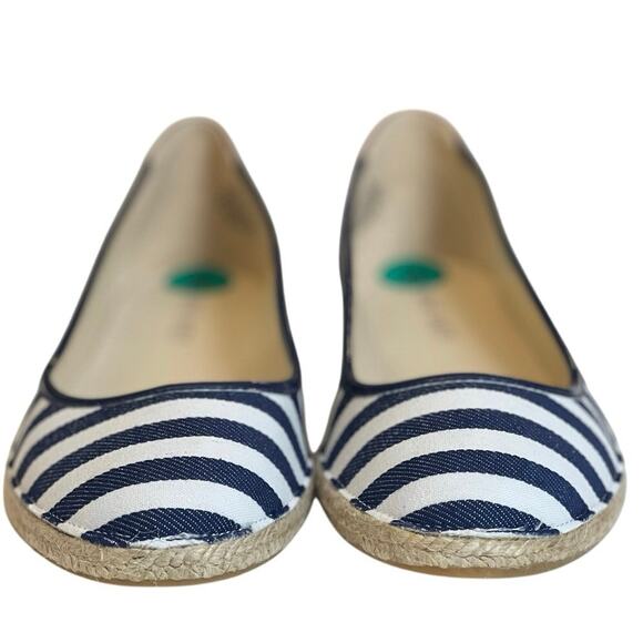 NIB Nine West Flat Espadrilles / Navy & White Striped - 8 - Picture 1 of 10